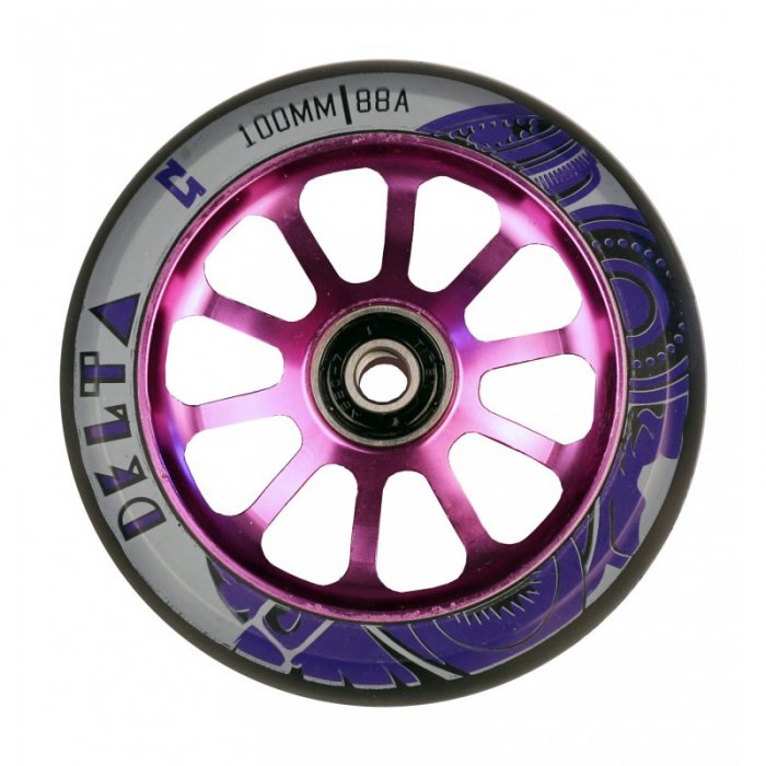 Roata Trotineta Delta 10 Hole 100mm + Abec 7 purple