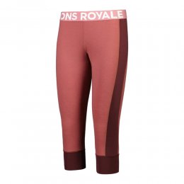 Pantaloni Corp Mons Royale Cascade Merino Flex 200 3/4 Dark Chocolate/Terracotta 22/23