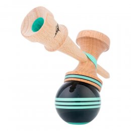 Kendama USA Kaizen Jet Shape Triple Stripe Super Stick Black/Mint