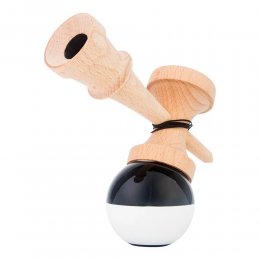 Kendama USA Kaizen Jet Shape Half Split Super Stick Black/White