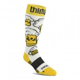 Sosete ThirtyTwo Double White/Yellow
