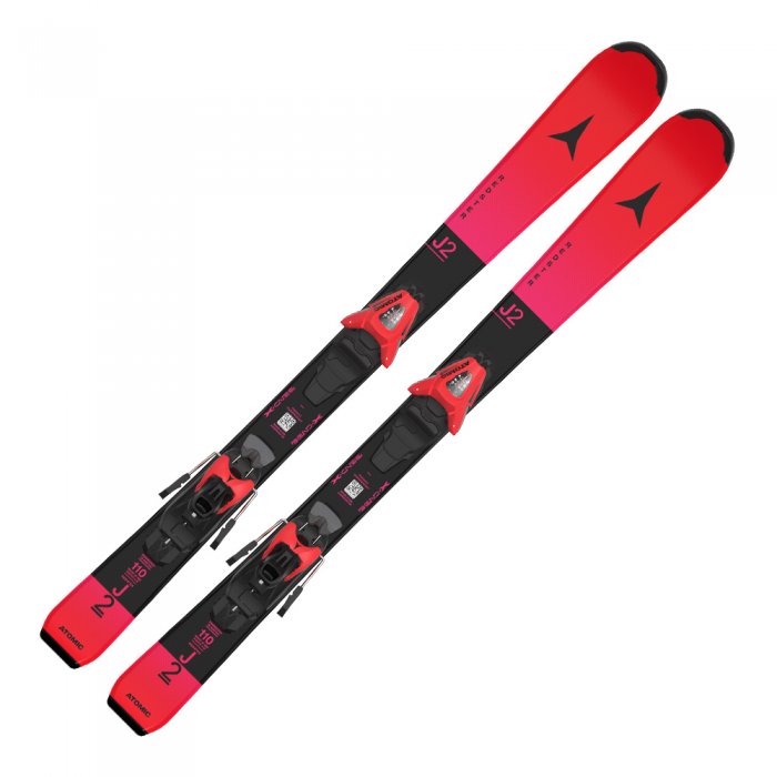 Schiuri Atomic Redster J2 100-120 + legaturi C 5 GW Red Tension/Black 25/26
