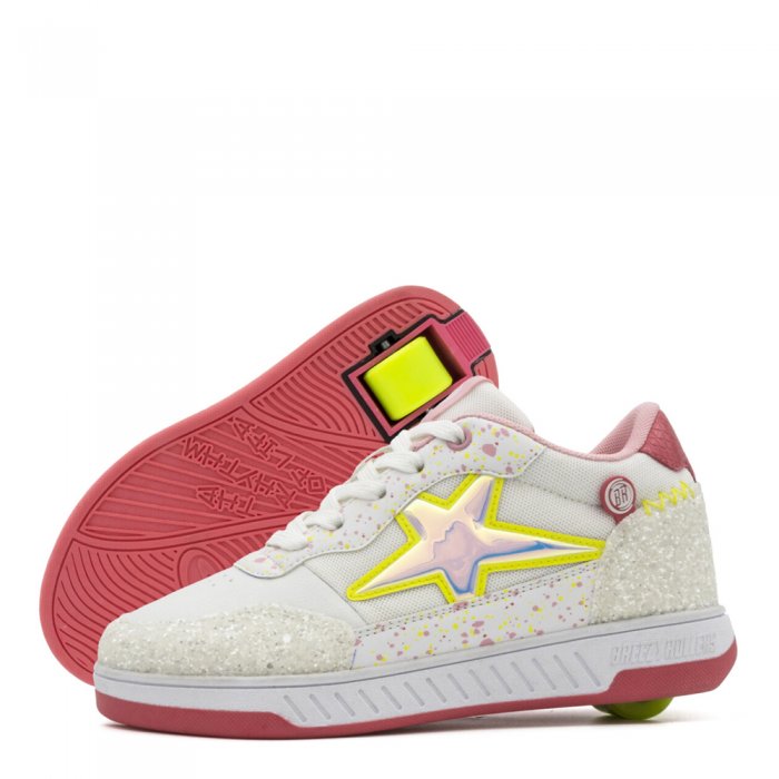 Breezy Rollers Star White/Pink