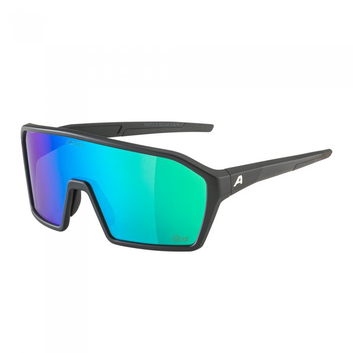 Ochelari de soare Alpina Ram Black Matt Q-Lite Mirror Green