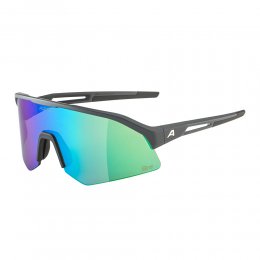 Ochelari de soare Alpina Sonic HR Midnight-Grey Matt Q-Lite Mirror Green