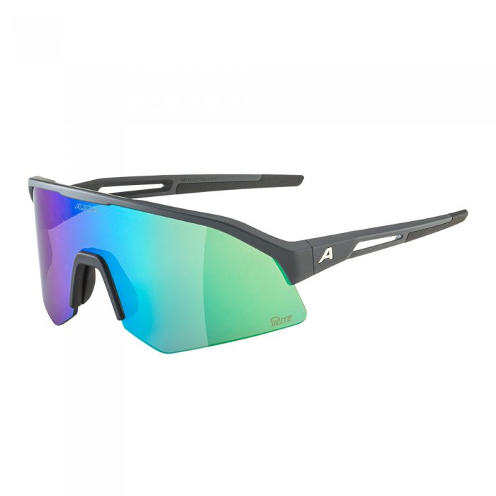 Ochelari de soare Alpina Sonic HR Midnight-Grey Matt Q-Lite Mirror Green