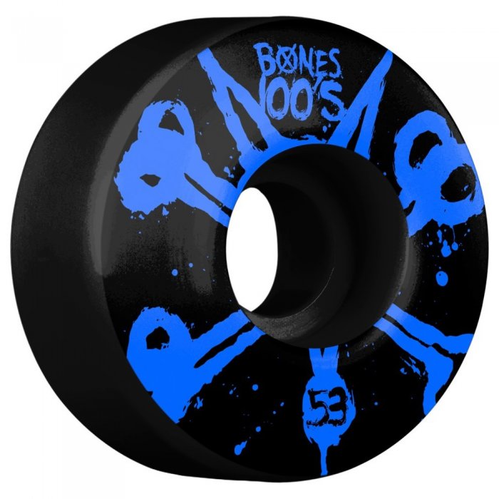 Set 4 roti skateboard Bones SBA 100s Black Blue 53mm