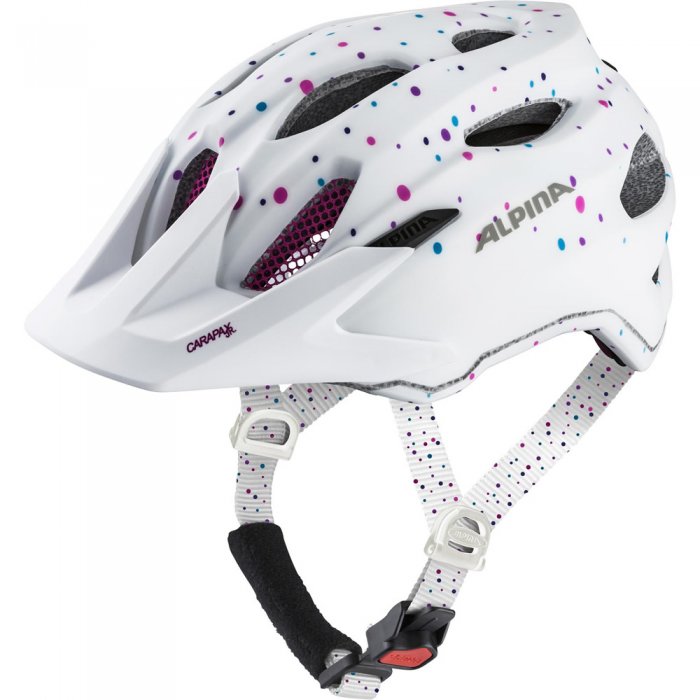 Casca Alpina Carapax Jr white polka dots - Click Image to Close