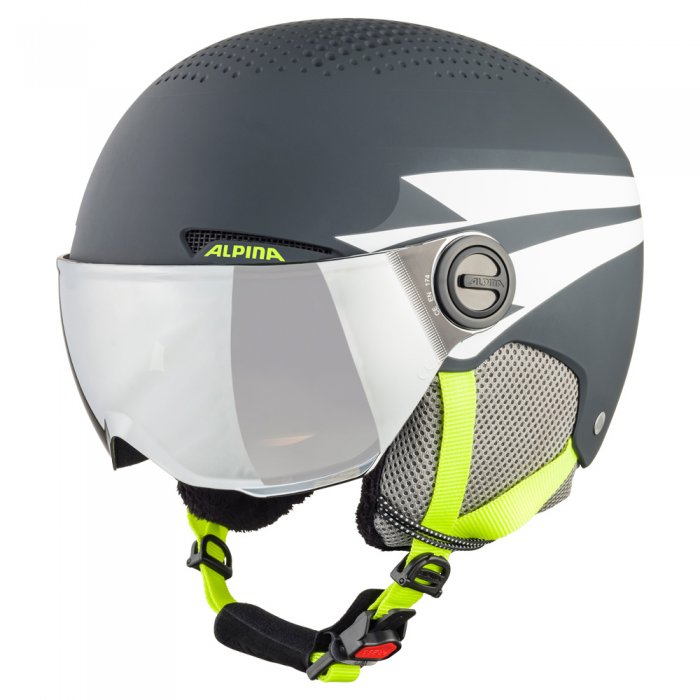 Casca Alpina Zupo Visor Q Lite charcoal/neon matt - Click Image to Close