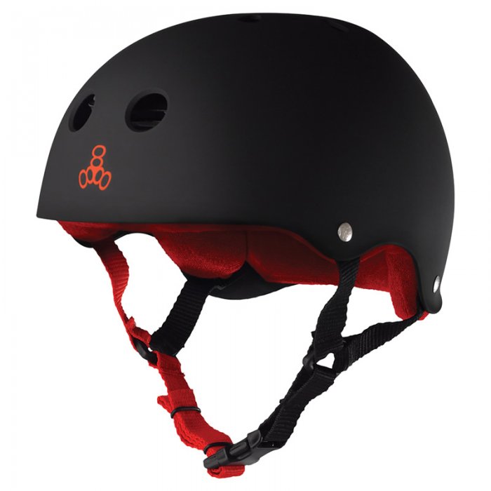 Casca Triple 8 Brainsaver Black Red Rubber