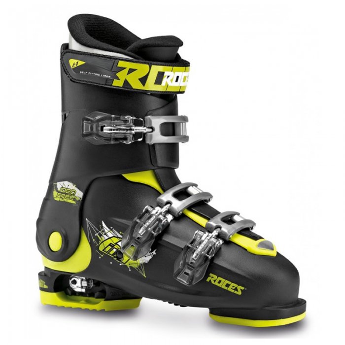 Clapari reglabili copii Roces Idea Free Black/Lime 3 clape