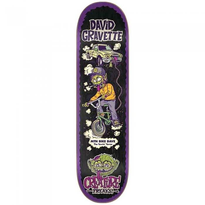 Deck Skateboard Creature Pro Gravette Freaks Black 8.3inch
