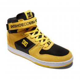 Incaltaminte DC Pensford Hi Top Leather Black/Yellow