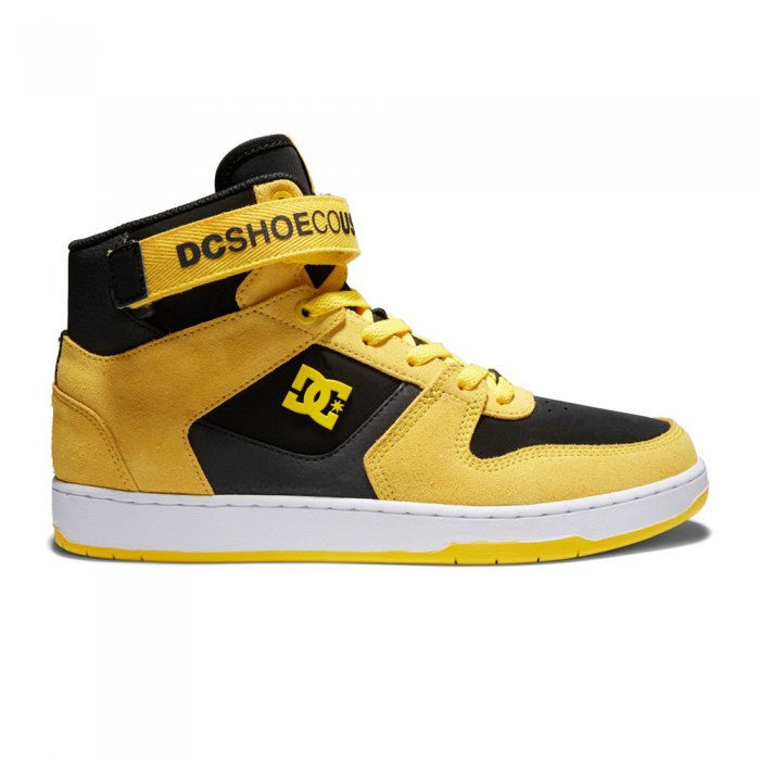 Incaltaminte DC Pensford Hi Top Leather Black/Yellow