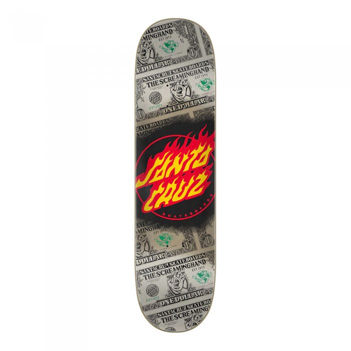 Deck Skateboard Santa Cruz Dollar Flame Dot Multi 8inch