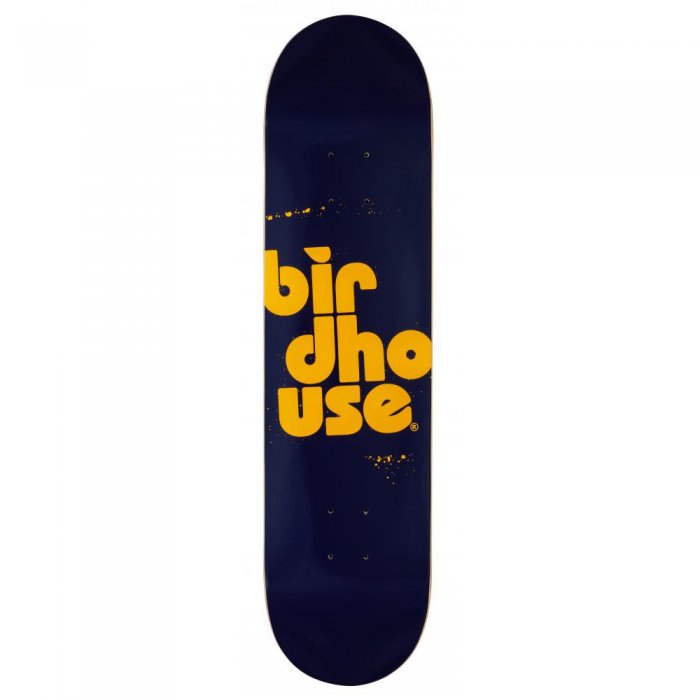 Deck Skateboard Birdhouse Logo Stacked Spray Navy 7.75inch