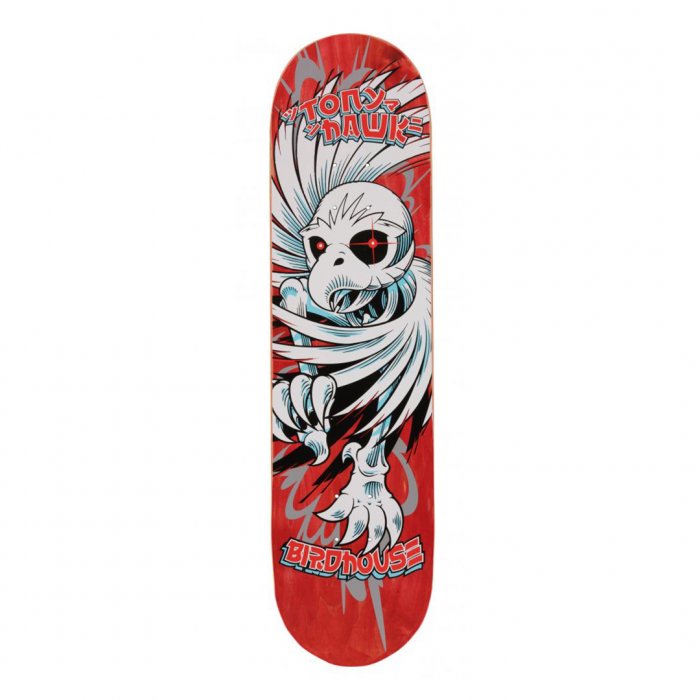 Deck Skateboard Birdhouse Pro Hawk Spiral Red 8 inch