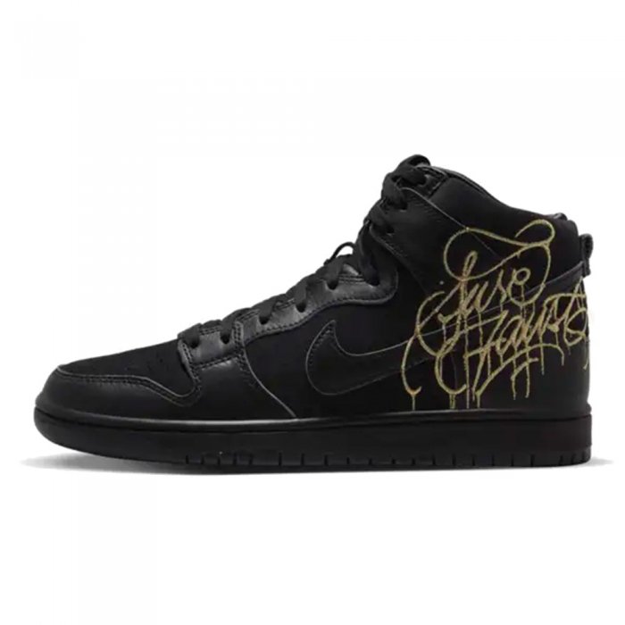 Incaltaminte Nike SB Dunk High Pro QS X Faust Black/Metallic Gold