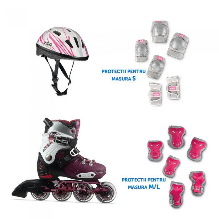 Role copii FILA NRK G Junior 3 Set Combo Black/Magenta