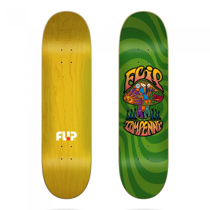 Deck Skateboard Flip Penny LoveShroom Green 8.25inch