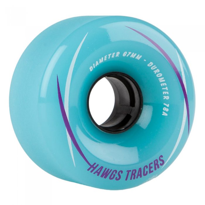 Set 4 roti Longboard Hawgs Tracers 67mm blue