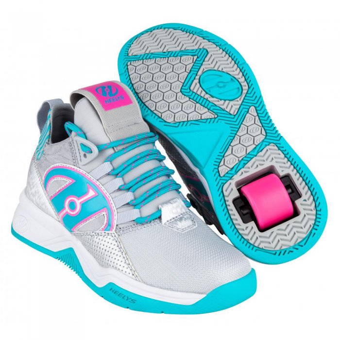 Heelys Bandit Grey/Aqua/Hot Pink