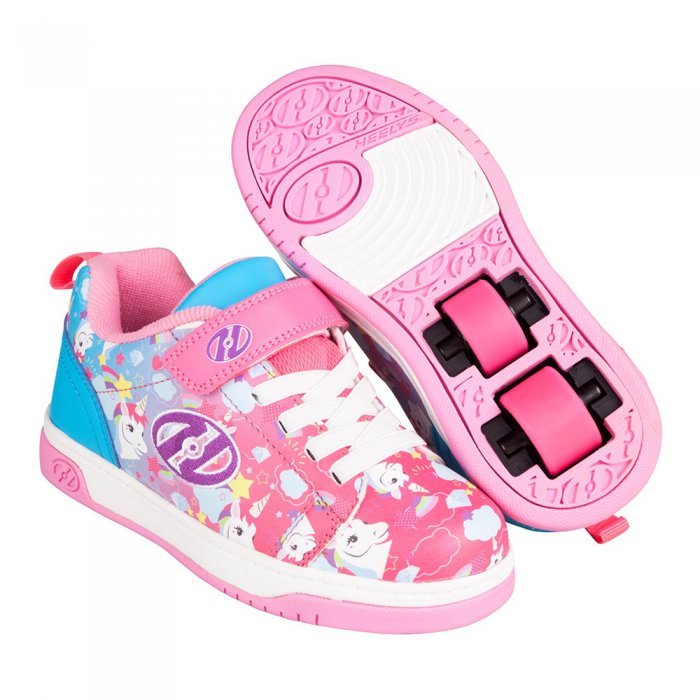 Heelys Dual Up X2 Neon Pink/Cyan/Purple Unicorn