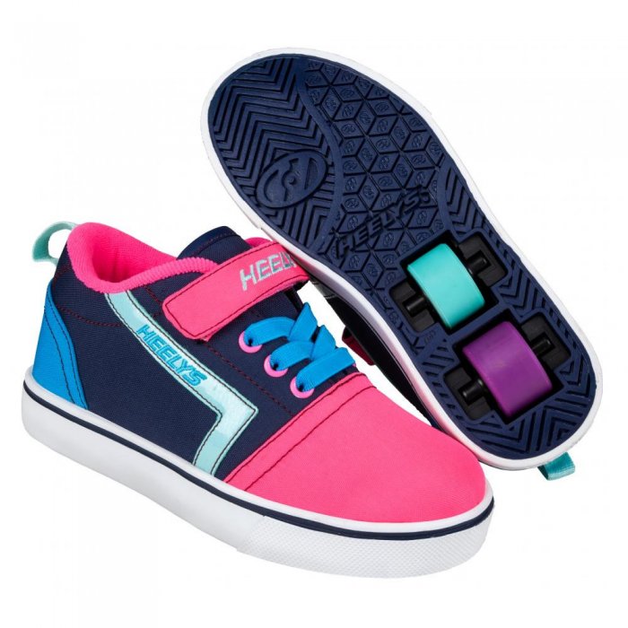 Heelys Gr8 Pro X2 Navy/Pink/Cyan