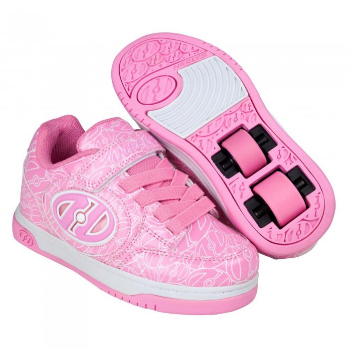 Heelys Plus X2 Lighted Pink Patent/White Logo