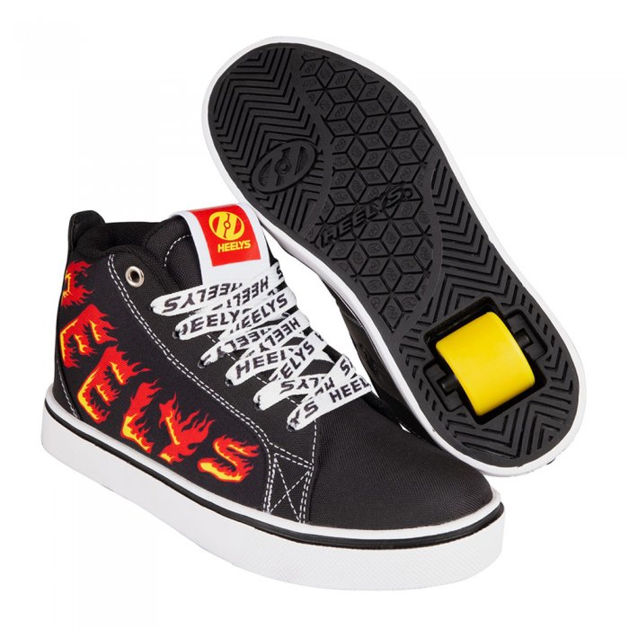 Heelys Racer 20 Mid Black/White/Red/Yellow/Flame