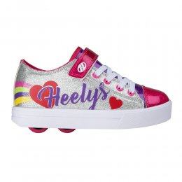 Heelys Snazzy X2 Silver/Rainbow/Heart