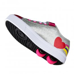 Heelys Snazzy X2 Silver/Rainbow/Heart