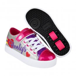 Heelys Snazzy X2 Silver/Rainbow/Heart