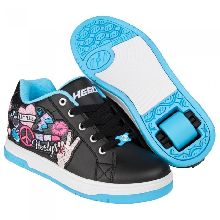 Heelys Split Black/Aqua/Peace Patch