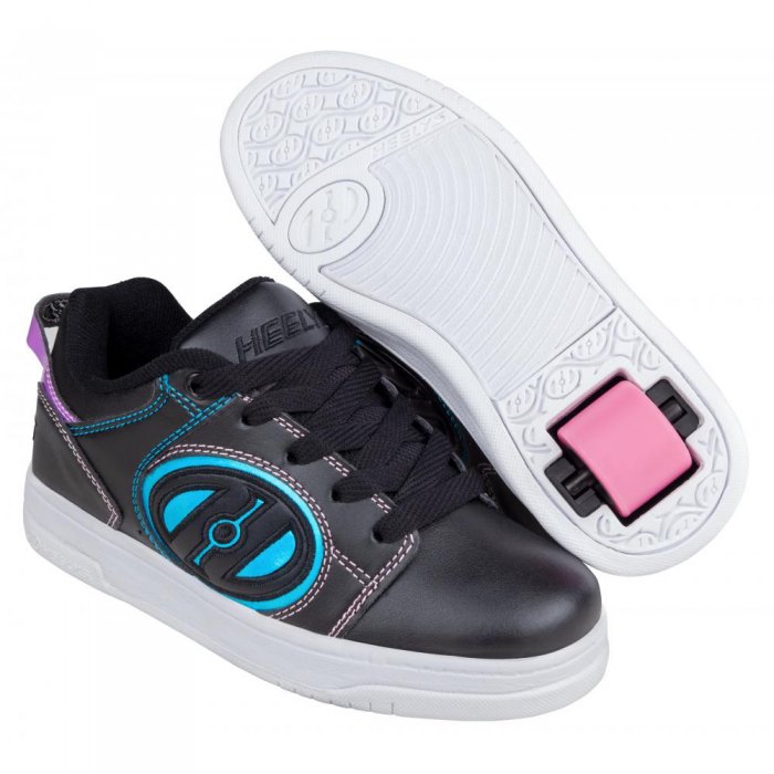 Heelys Voyager Black/Pink/Rainbow Foil