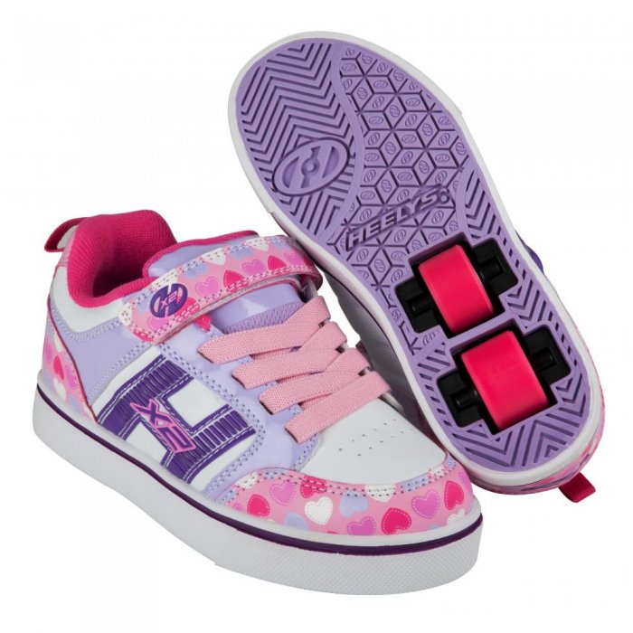 Heelys X2 Bolt Plus Light Pink/Lilac/Hearts