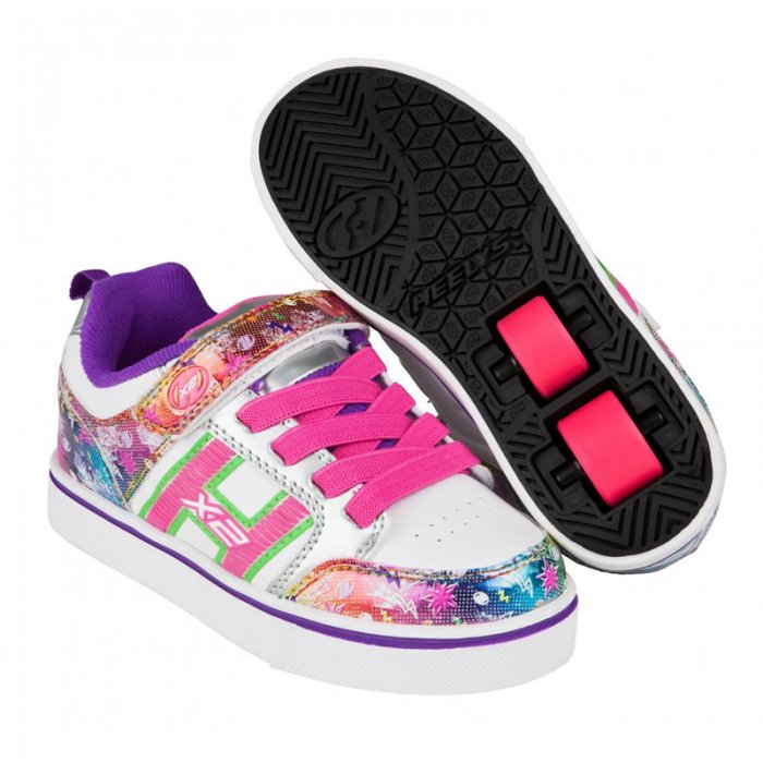 Heelys X2 Bolt Plus White/Silver/Rainbow