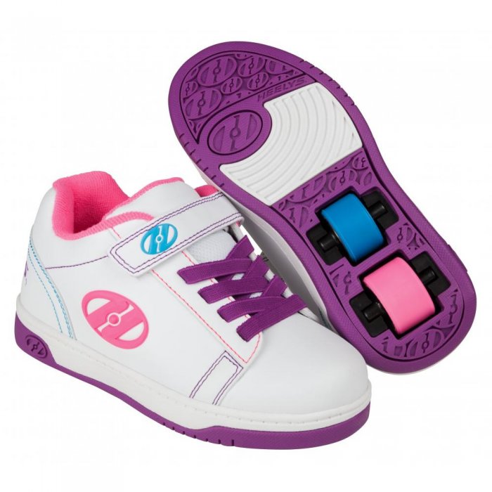 Heelys X2 Dual Up White/Purple/Neon Multi