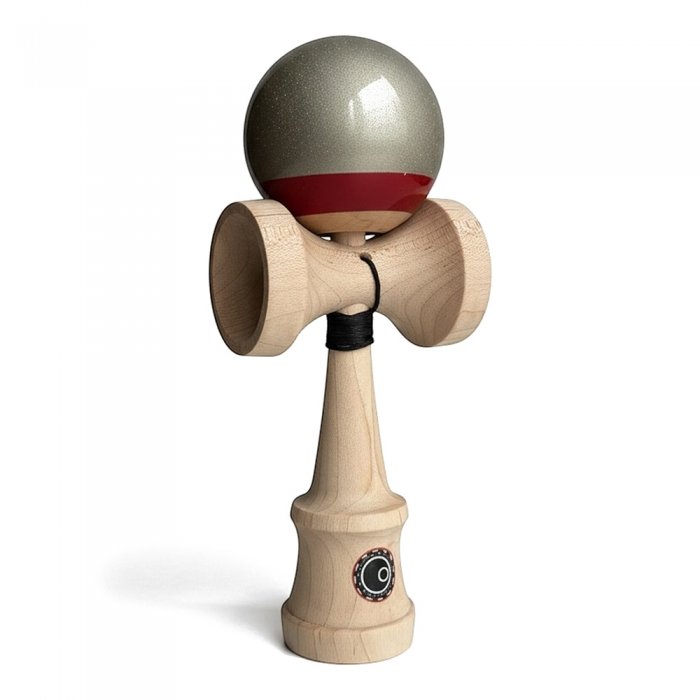 Kendama Okendama Splatter Revo Glaze Pearl Silver/Red