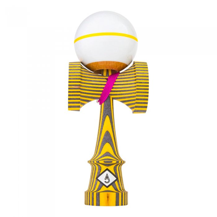 Kendama USA Craft Spectra Hive Mind Luna Thin Yellow Stripe