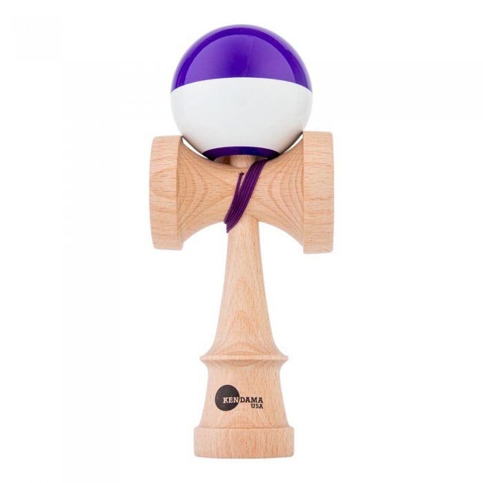 Kendama USA Kaizen Jet Shape Half Split Purple/White