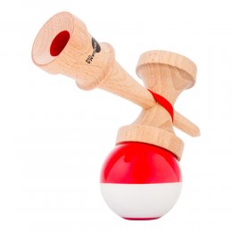 Kendama USA Kaizen Jet Shape Half Split Red/White