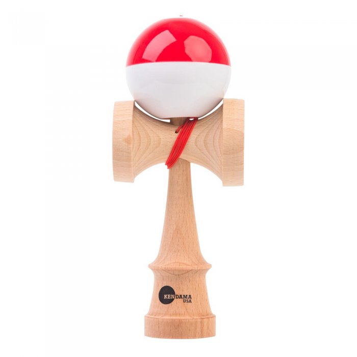 Kendama USA Kaizen Jet Shape Half Split Red/White