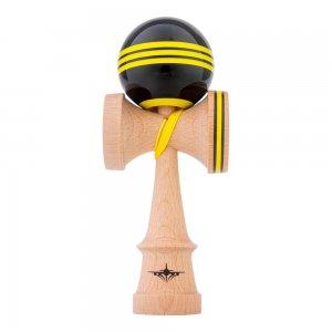 Kendama USA Kaizen Jet Shape Triple Stripe Black/Yellow