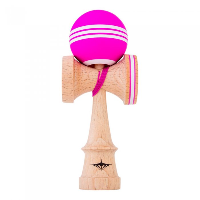 Kendama USA Kaizen Jet Shape Triple Stripe Pink/White