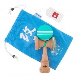 Kendama USA Kaizen Jet Shape Triple Stripe Teal/White