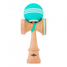 Kendama USA Kaizen Jet Shape Triple Stripe Teal/White