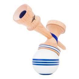 Kendama USA Kaizen Jet Shape Triple Stripe White/Blue