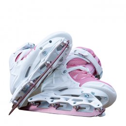 Lama Patine De Gheata Powerslide Sabres Pentru Role Cu 4W Roti Pink