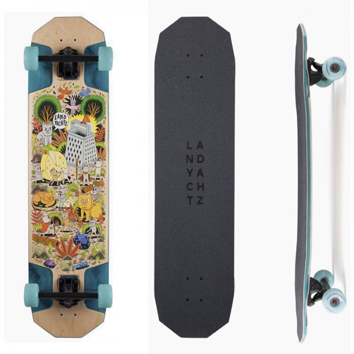 Longboard Landyachtz Cheese Grater Hollowtech 38 blue